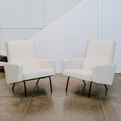 Pair of reading armchairs, Pierre Guariche, 1962
