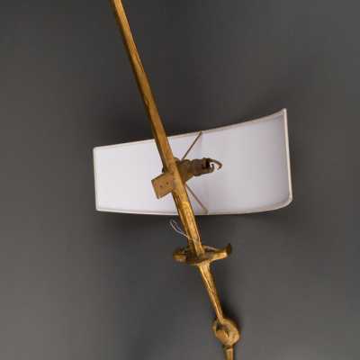 Felix AGOSTINI (1910-1980) Bronze 'Sword' wall lights, circa 1960