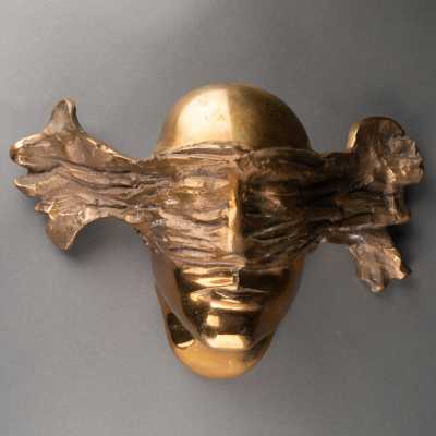 Michel JAUBERT - Polished bronze wall lamp - Circa 1970