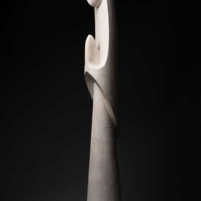 André BEZARD (1928-1995) Virgin in prayer - Plaster. Around 1970.
