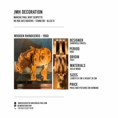 Wooden Rhinoceros - 1960s