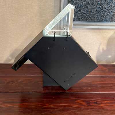 Black Metal and Altuglass Lamp - 1980