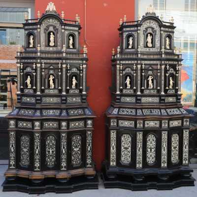 Ferdinando Pogliani 1832-1899 Pair Of Ceremonial Cabinets.