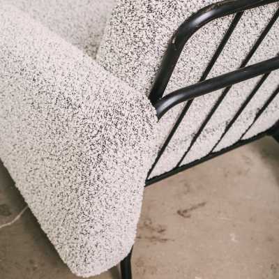 Pair of 1958 armchairs covered in Bisson-Bruneel fabric