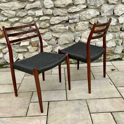 Series of 6 Scandinavian chairs