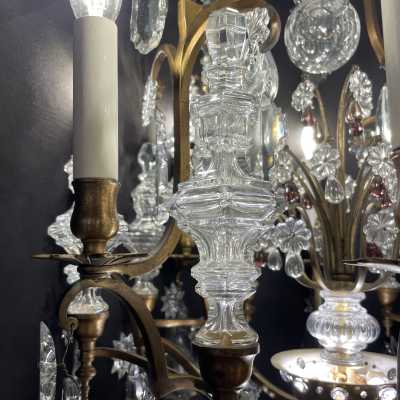 Gilt bronze and crystal cage chandelier - CARPENTIER Antiquités