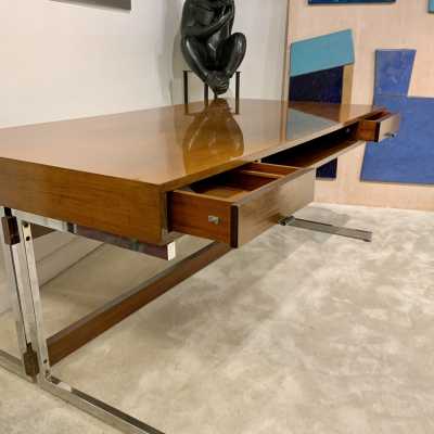 Wood and metal desk