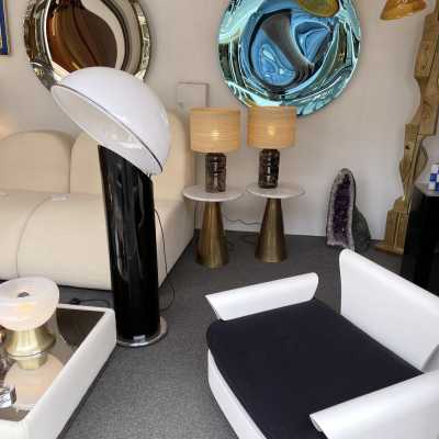 Pair of Argos lamps in crystal cut glass by César for Daum. France 1970