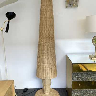 floor lamp lamp suspensions rattan gasparucci italo italy 1980 1970 1990