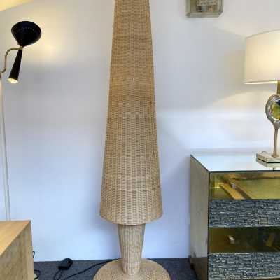floor lamp lamp suspensions rattan gasparucci italo italy 1980 1970 1990