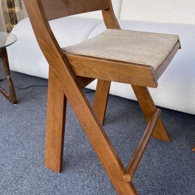 pair counter stools counter wooden rope compass perriand jeanneret le corbusiers 1950 1960
