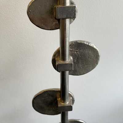floor lamp lamp metal silver gilt bronze the heirs fondica enamel france 1980 1990