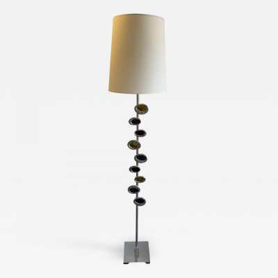 floor lamp lamp metal silver gilt bronze the heirs fondica enamel france 1980 1990