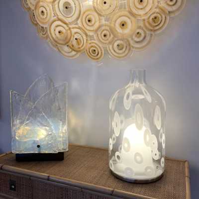 murano glass bottle lamp italy leucos mazzega venini vistosi 1970 1980 1990