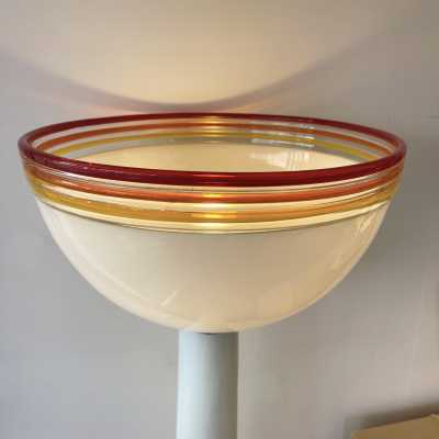 floor lamp murano glass metal brass roberto pamio leucos mazzega carlo nason italy 1970 1980