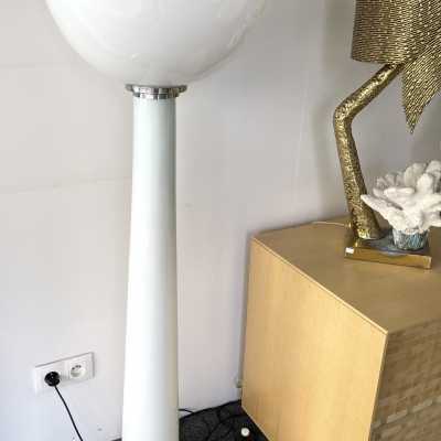 floor lamp murano glass metal brass roberto pamio leucos mazzega carlo nason italy 1970 1980