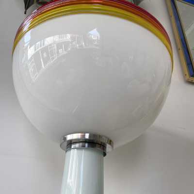 floor lamp murano glass metal brass roberto pamio leucos mazzega carlo nason italy 1970 1980