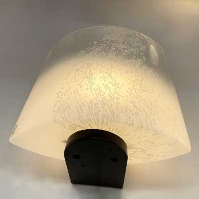 sconces lamp pair murano glass metal leucos roberto pamio italy 1970 1980