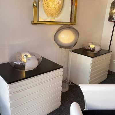 Pair of Murano glass Donuts lamps by MGP Vetreria. Italy 1970 Carlo Aldo Nason sconces for Mazzega, Venini, Vistosi, La Murrina