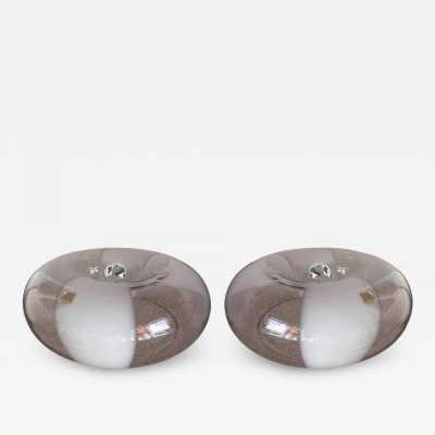 Pair of Murano glass Donuts lamps by MGP Vetreria. Italy 1970 Carlo Aldo Nason sconces for Mazzega, Venini, Vistosi, La Murrina