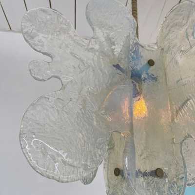 Cloud suspension or chandelier in opal Murano glass and metal by Carlo Nason for Mazzega. Italy 1970 aldo venini vistosi la murrina