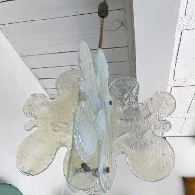 Cloud suspension or chandelier in opal Murano glass and metal by Carlo Nason for Mazzega. Italy 1970 aldo venini vistosi la murrina