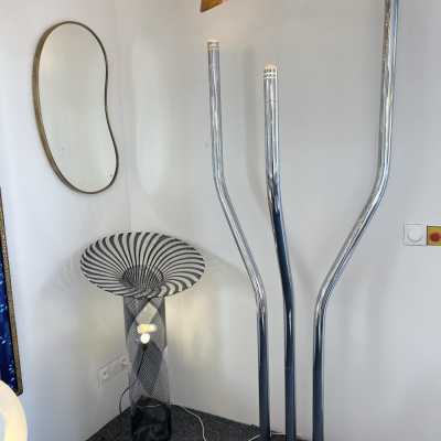 floor lamp cactus organ reggiani metal chrome italy 1970