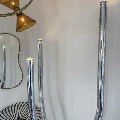 floor lamp cactus organ reggiani metal chrome italy 1970