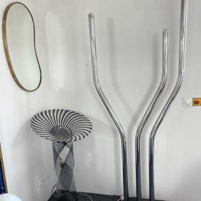 floor lamp cactus organ reggiani metal chrome italy 1970