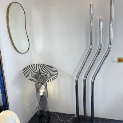 floor lamp cactus organ reggiani metal chrome italy 1970
