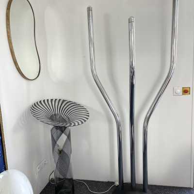 floor lamp cactus organ reggiani metal chrome italy 1970
