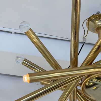 Sputnik suspension chandelier in brass and glass. Italy 1950 stilnovo arredoluce arteluce sciolari reggiani 1960 1970