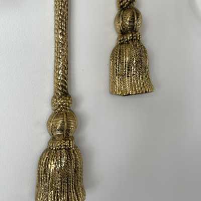 sconces lamps pair gilded bronze brass knot rope valenti spain 1980 1970