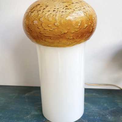 murano glass mushroom lamp vistosi mazzega italy 1970 venini carlo nason