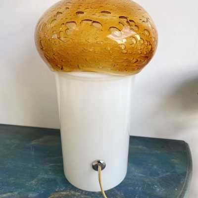 murano glass mushroom lamp vistosi mazzega italy 1970 venini carlo nason