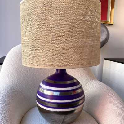 Ceramic lamp with a raffia lampshade by Aldo Londi for Bitossi. Italy 1970. Ettore Sottsass, Venini, Vistosi, La Murrina, Aldo Nason, Stilnovo, Joe Colombo, Arteluce, Arredoluce, Lumi, Luci, Rggiani, Sciolari, Werner Pantone, Luigi Colani, Raak, Angelo Lelii, Angelo Brotto, Esperia, Francesco Bocola, Superstudio, Enrico Tronconi, Mario Bellini, Harvey Guzzini, Luigi Massoni, Martinelli, Pierre Cardin, Fabio Lenci, Gio Pont, Roger Capron, Jouve, Ruelland, Borderie. sconce chandelier floor lamp