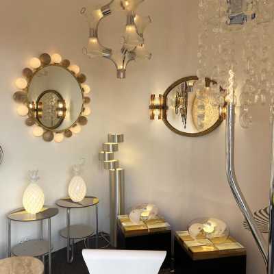 Chandelier or suspension in bubbled Murano glass and chromed metal by Aldo Nason for Mazzega. Italy 1970 carlo nason venini vistosi la murrina brass stainless steel wall lamps
