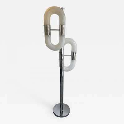 floor lamp lamp aldo carlo nason mazzega italy 1970 glass murano metal chrome brass