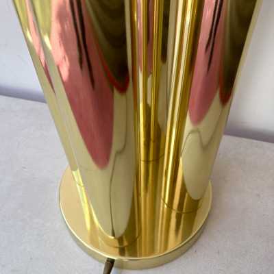 Pair of Chain floor lamp in brass and Murano glass. Aldo Nason for Mazzega. Italy 1970. in the style of Venini, Vistosi, La Murrina, Seguso, Carlo Nason, Poliarte, Esperia, Angelo Brotto, Stilnovo, Arteluce, Arredoluce, Artemide, Pierre Cardin, Lumi, Luci, Raak, Angelo Lelii, Francesco Bocola, Superstudio , Enrico Tronconi chandelier lamps chrome metal stainless steel 1980