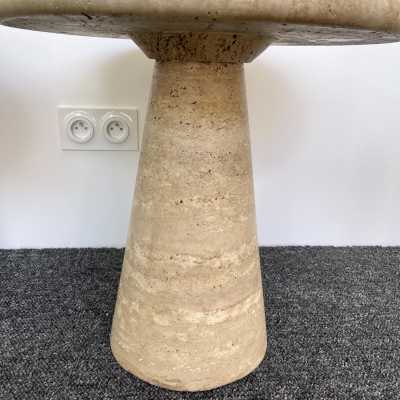 tables side tables pair nightstands travertine marble italy angelo mangiarotti 1970 1980