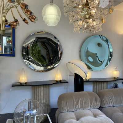 Suspension or chandelier LS134 in bubbled Murano glass and metal by Carlo Nason for Mazzega. Italy 1970 aldo vistosi venini la murrina
