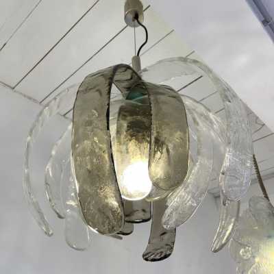 Chandelier or suspension pendant lightning light model Artichoke in Murano glass and metal by Carlo Nason for Mazzega. Italy 1970. in the gour of Venini, Veronese, La Murrina, Aldo Nason, Stilnovo, Joe Colombo, Arteluce, Arredoluce, Lumi, Luci, Rggiani, Sciolari, Werner Pantone, Luigi Colani, Raak, Angelo Lelii, Angelo Brotto, Esperia, Francesco Bocola, Superstudio, Enrico Tronconi, Mario Bellini, Harvey Guzzini, Luigi Massoni, Martinelli, Pierre Cardin, Fabio Lenci, Gio Ponti brass mid-century floor lamps