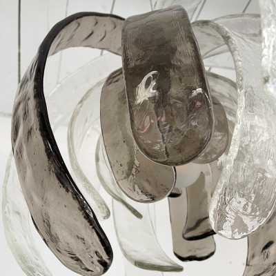 Chandelier or suspension pendant lightning light model Artichoke in Murano glass and metal by Carlo Nason for Mazzega. Italy 1970. in the gour of Venini, Veronese, La Murrina, Aldo Nason, Stilnovo, Joe Colombo, Arteluce, Arredoluce, Lumi, Luci, Rggiani, Sciolari, Werner Pantone, Luigi Colani, Raak, Angelo Lelii, Angelo Brotto, Esperia, Francesco Bocola, Superstudio, Enrico Tronconi, Mario Bellini, Harvey Guzzini, Luigi Massoni, Martinelli, Pierre Cardin, Fabio Lenci, Gio Ponti brass mid-century floor lamps