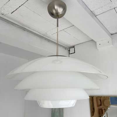 Murano glass suspension chandelier artemide metal italy 1970
