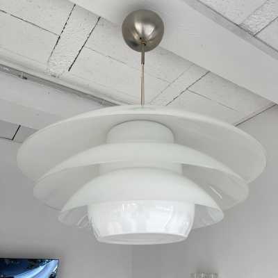 Murano glass suspension chandelier artemide metal italy 1970