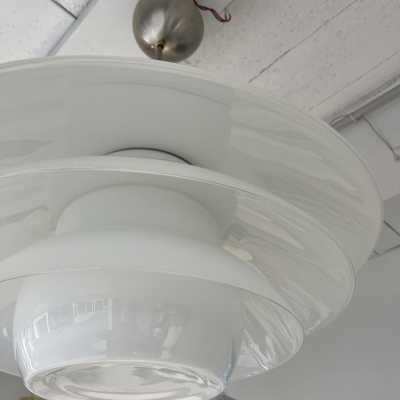 Murano glass suspension chandelier artemide metal italy 1970