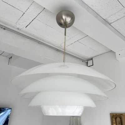 Murano glass suspension chandelier artemide metal italy 1970