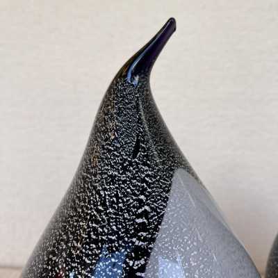 lamps pair pengoin fratelli toso murano glass leaves silver italy 1970 1980