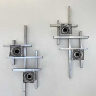 sconces chandeliers cubic sciolari gaetano italy 1970