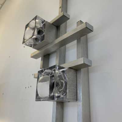sconces chandeliers cubic sciolari gaetano italy 1970